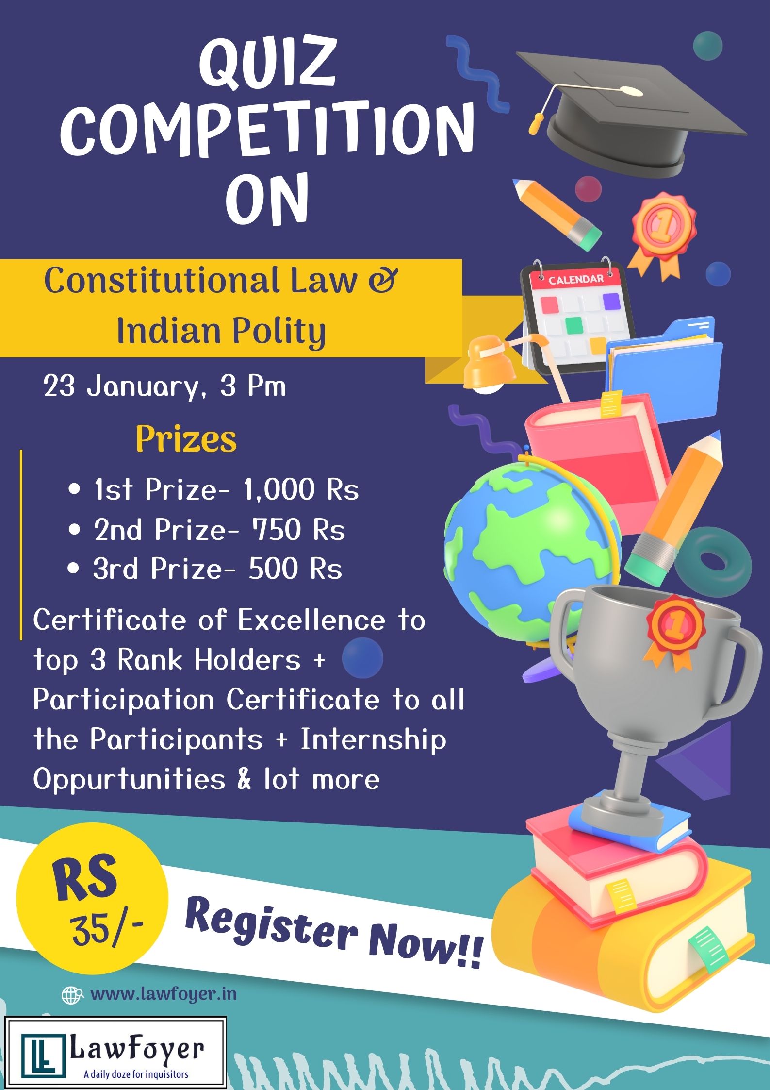 Quiz Competition On Constitutional Law Indian Polity Organized By