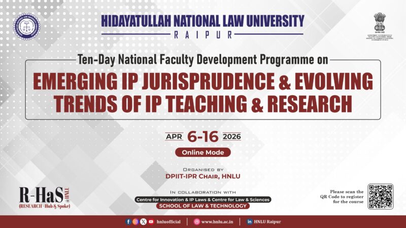 TEN-DAY NATIONAL FACULTY DEVELOPMENT PROGRAM ON EMERGING IP ...
