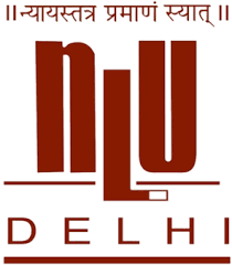Logo with stylized red letters 'ND' above a line and the word 'DELHI' beneath; Devanagari script at the top.