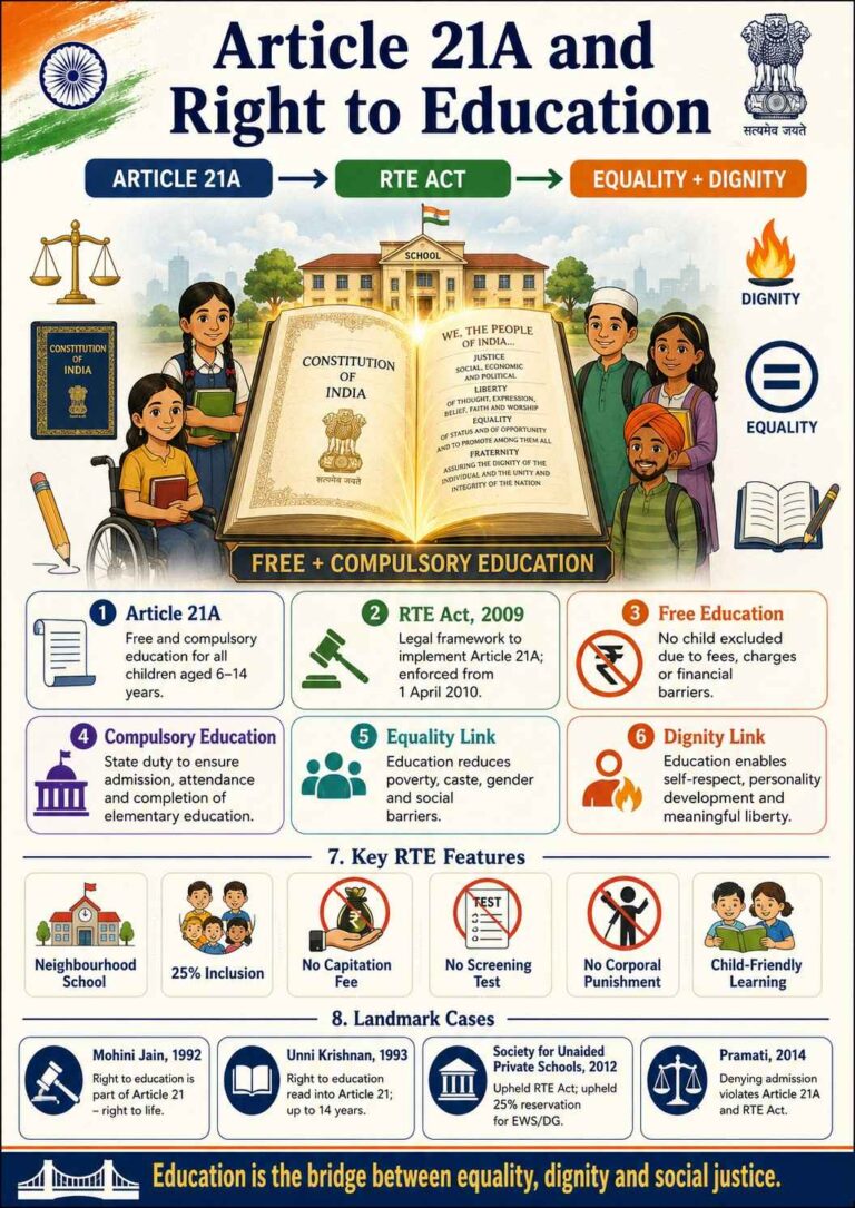 Article 21A and Right to Education: Free and Compulsory Education, RTE ...